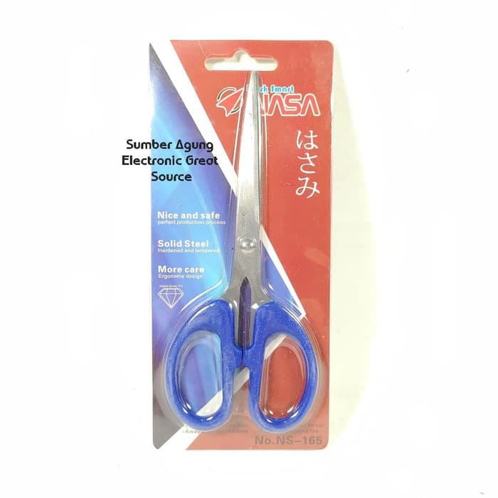 Gunting Besar NASA NS-165 Panjang Ujung Dan Stainless Steel Tajam Scis