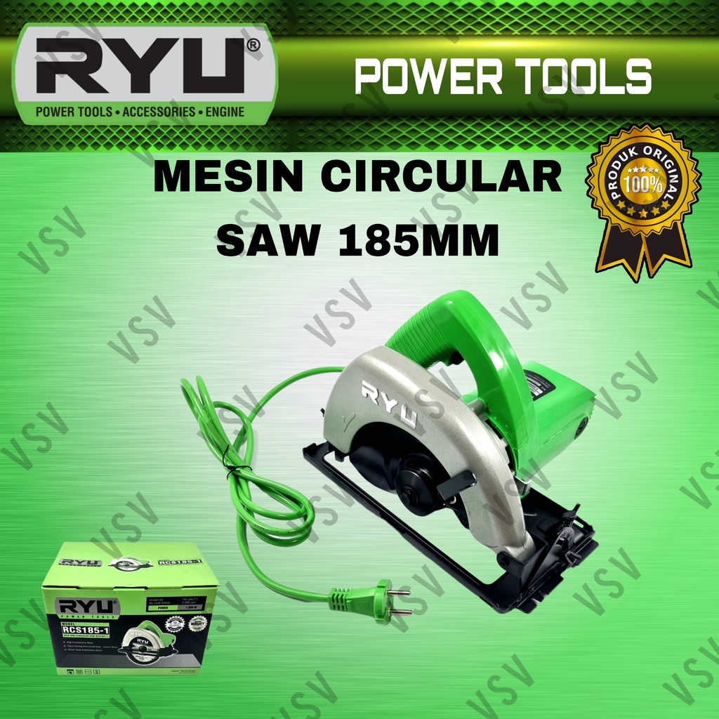 RYU RCS185-1 Circular Saw 185mm Mesin Gergaji Potong Kayu Circle Cutter