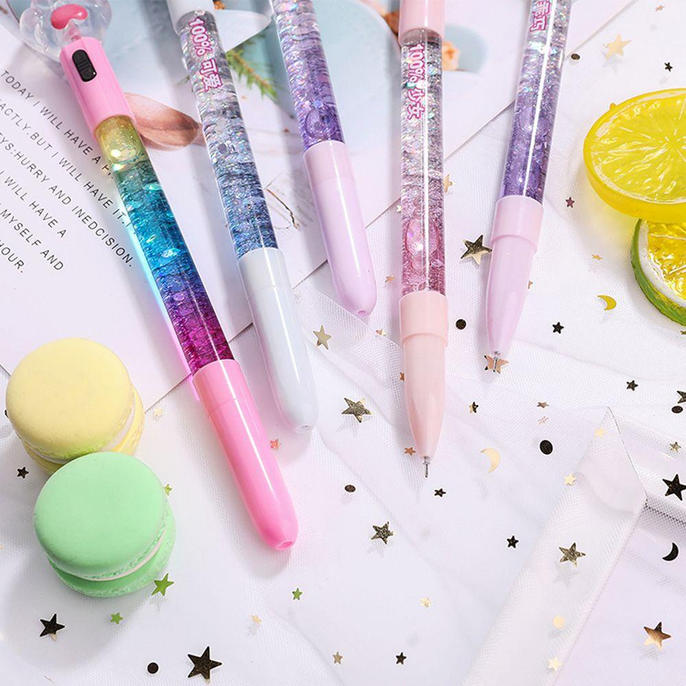 R-flower Gel Pen Cute Light Perlengkapan Kantor Siswa