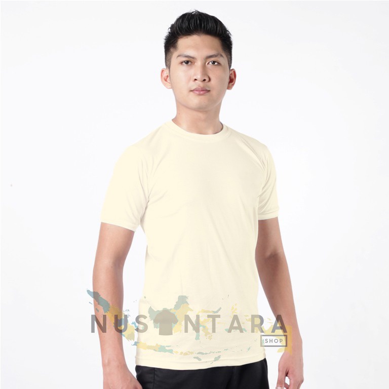 Kaos Polos Cream Satpam Terbaru Kaos Polos Security  Kerah Pendek Warna cream