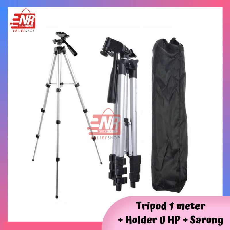 Tripod Hp / Tripod Kamera / Tripod 1 Meter Plus Holder Hp