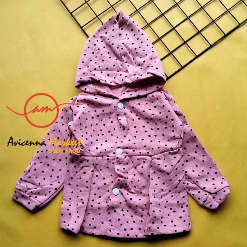 Jaket mantel bayi lucu model rempel 3-12 bulan