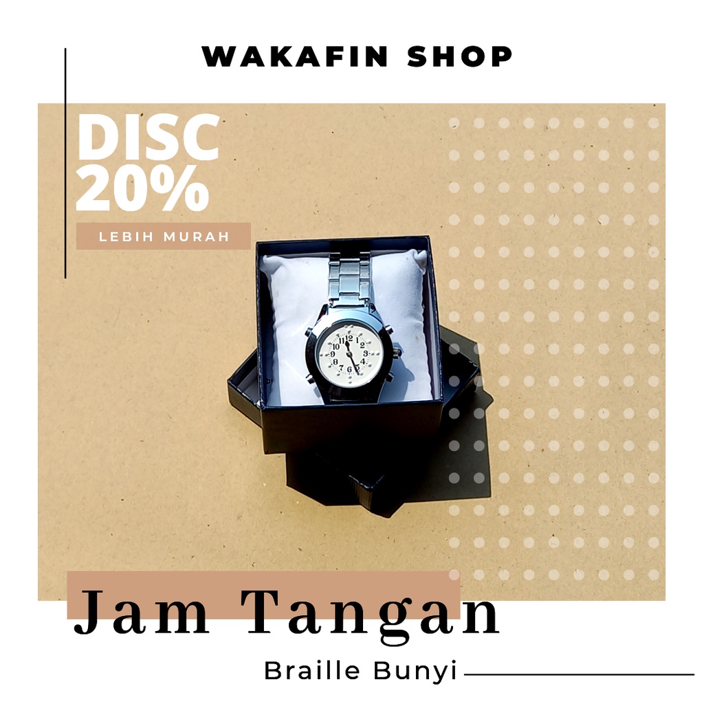 DISKON JAM TANGAN BRAILLE BICARA UNTUK TUNANETRA