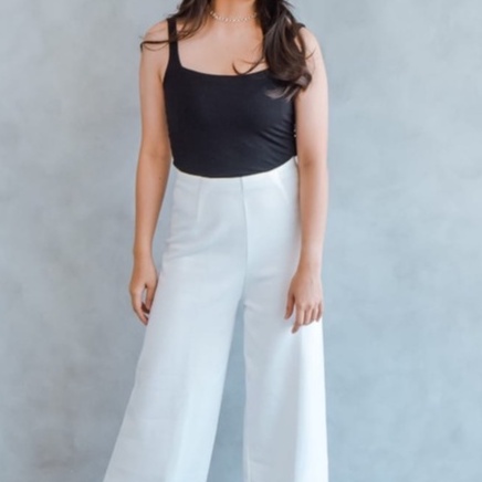 Rea Square Tanktop - Tanktop Crop (Black & White)