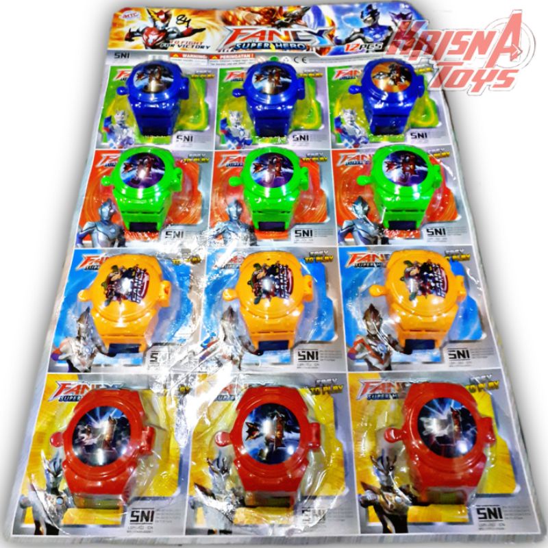 MAINAN ANAK JAM TAZOS ULTRAMAN ZERO isi 12pcs/Lembar