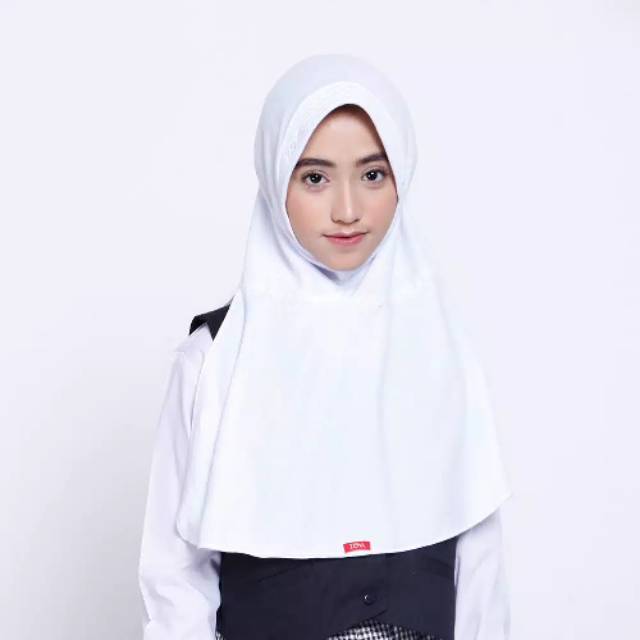 ZOYA Kerudung sekolah kreatif bergo putih