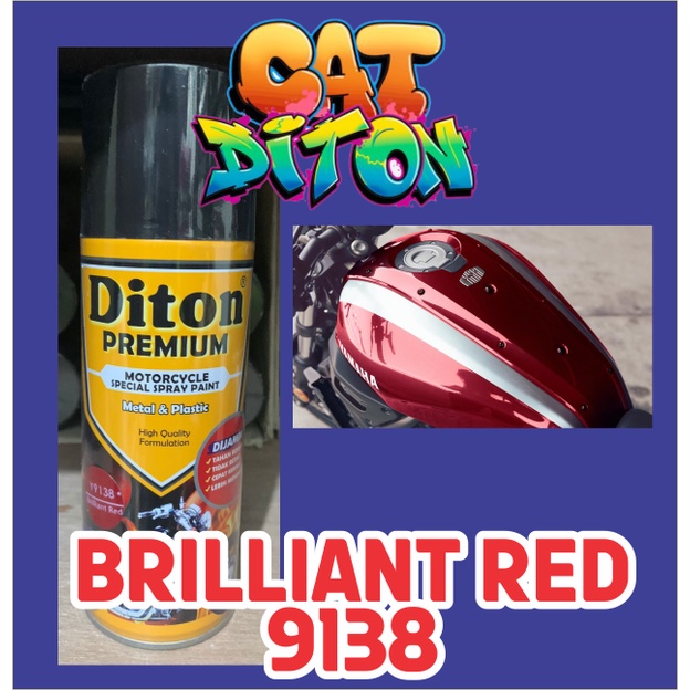 Cat Pilox Diton Premium Yamaha Brilliant Red 9138 Merah Candy Tone