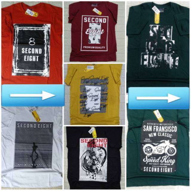  Baju Kaos Distro SecondEight 3second Greenlinght 