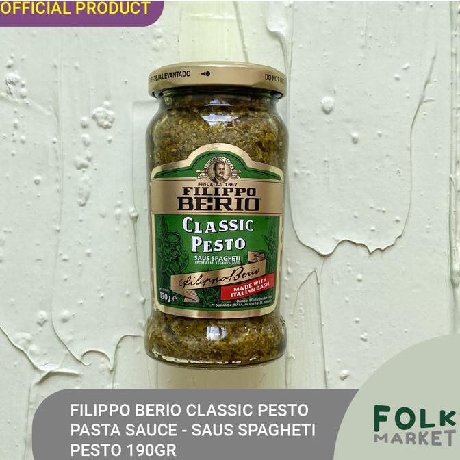 

FILIPPO BERIO Classic Pesto Pasta Sauce - Saus Spagheti Pesto 190gr