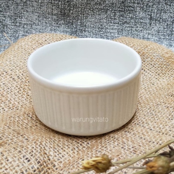 

Unik RAMEKIN BOWL KERAMIK SERBAGUNA PROPS MANGKOK CANTIK MOTIF GARIS