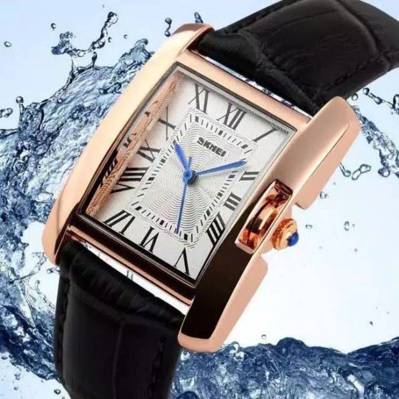 SKMEI 1085 ORIGINAL Jam Tangan Quartz Anti Air dengan Strap Kulit