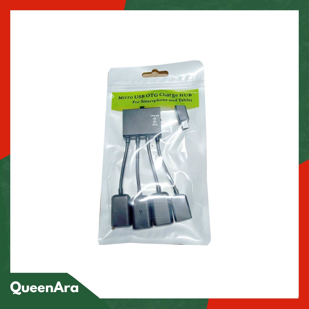 Multifunction Micro USB OTG Hub 4 in 1 Data Cable &amp; Charge - M3H
