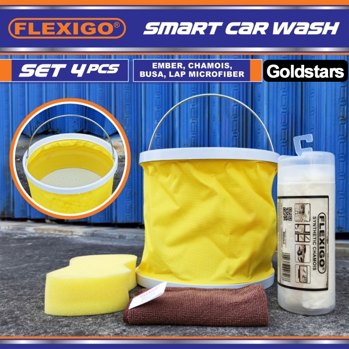 Perawatan Mobil Smart Car Wash: Flexigo Ember, Lipat Microfiber, Chamois, Busa