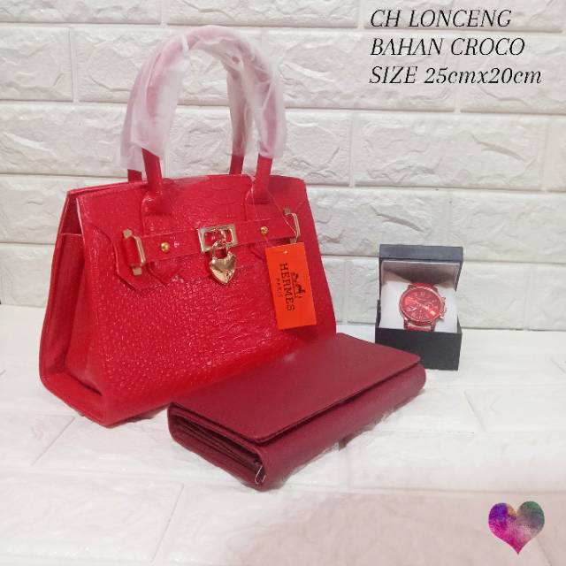 Tas wanita paket 3in1 caroco diamond