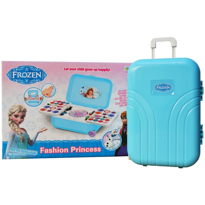 mainan Anak Perempuan Frozen Fashion/  Nail Art Trolley Koper / Mainan edukasi anak