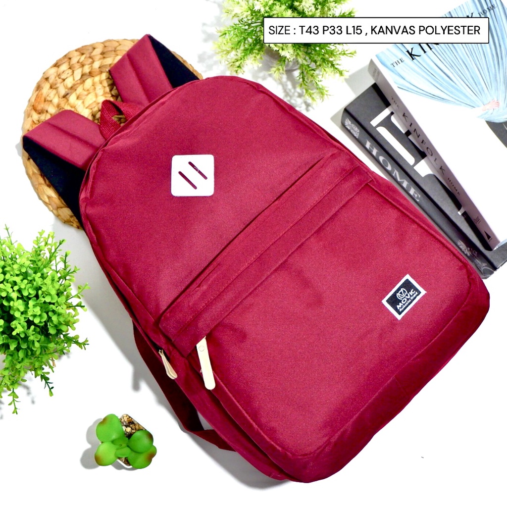 Multi-saku ransel besar tas sekolah dasar lokal movic big ransel perempuan laki laki kantong depan-Warna 13