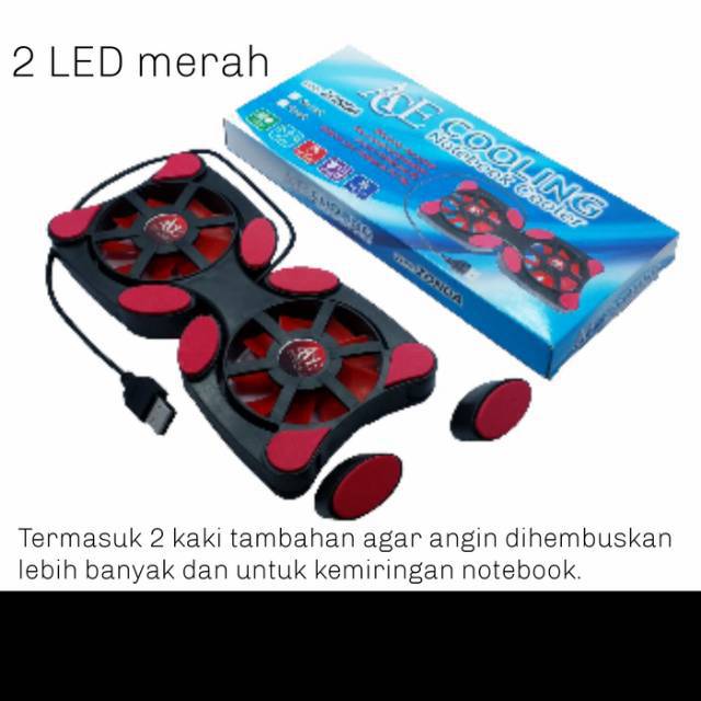 Ace cooling kipas notebook lipat / cooling fan type zonda no led