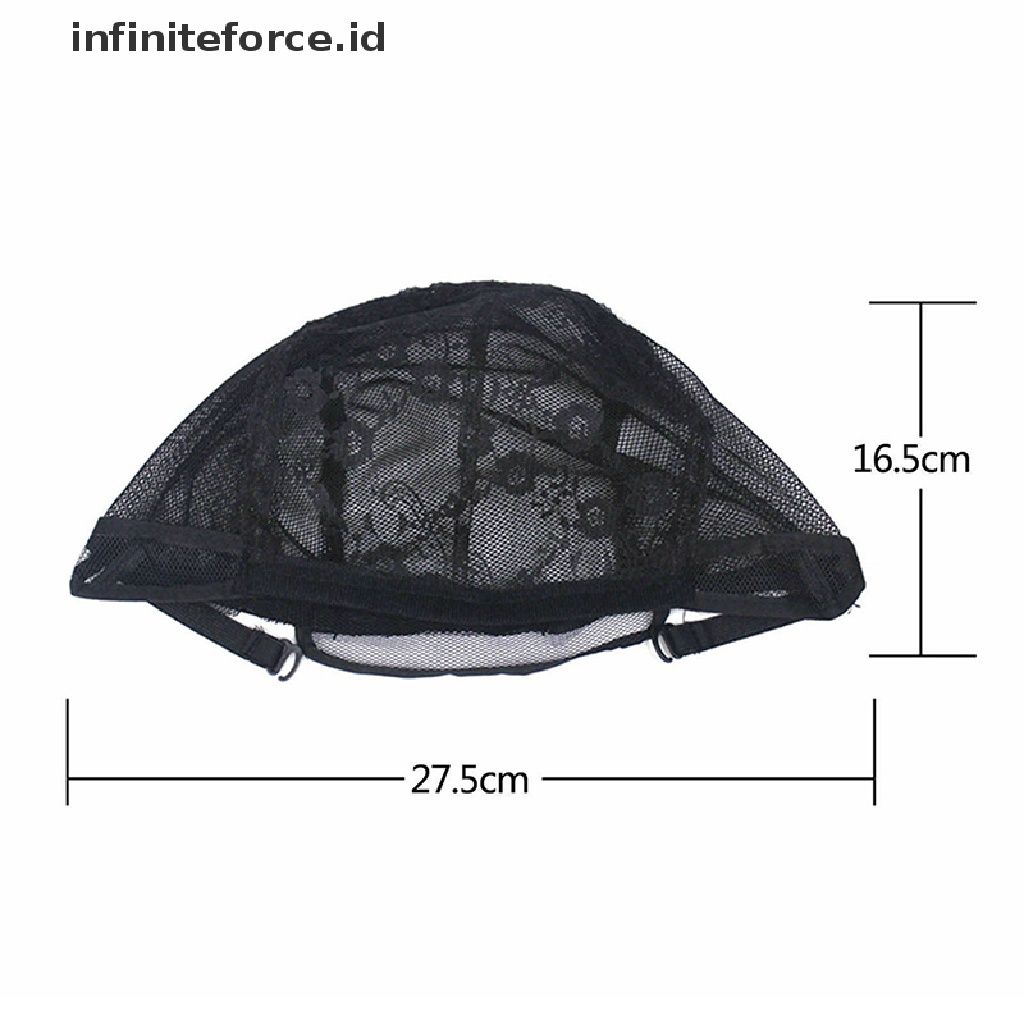 Infiniteforce.id Topi Lace Mesh Cover Kepala Adjustable Untuk Wig