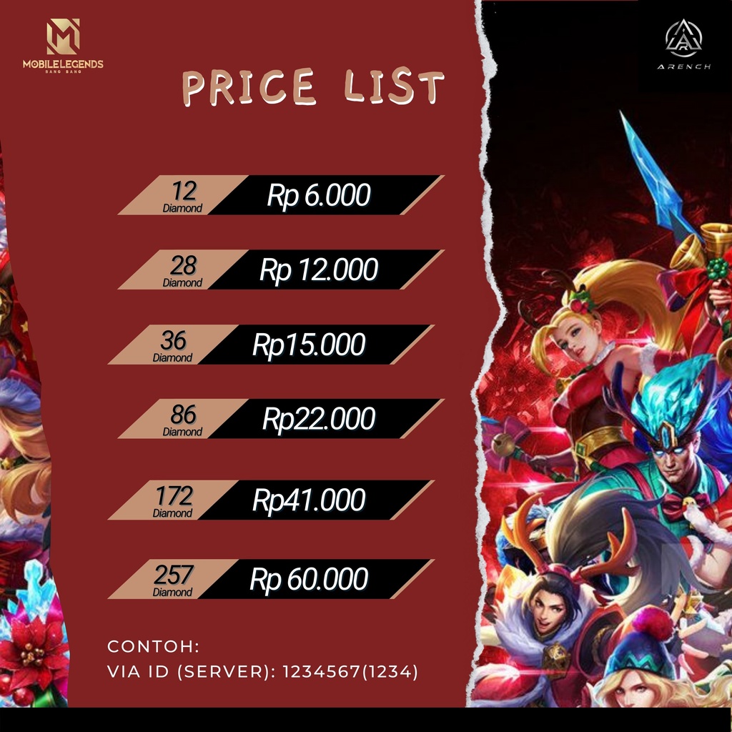 Jual Diamond Mobile Legends Murah/Topup Mobile Legends/Topup Diamond ML ...