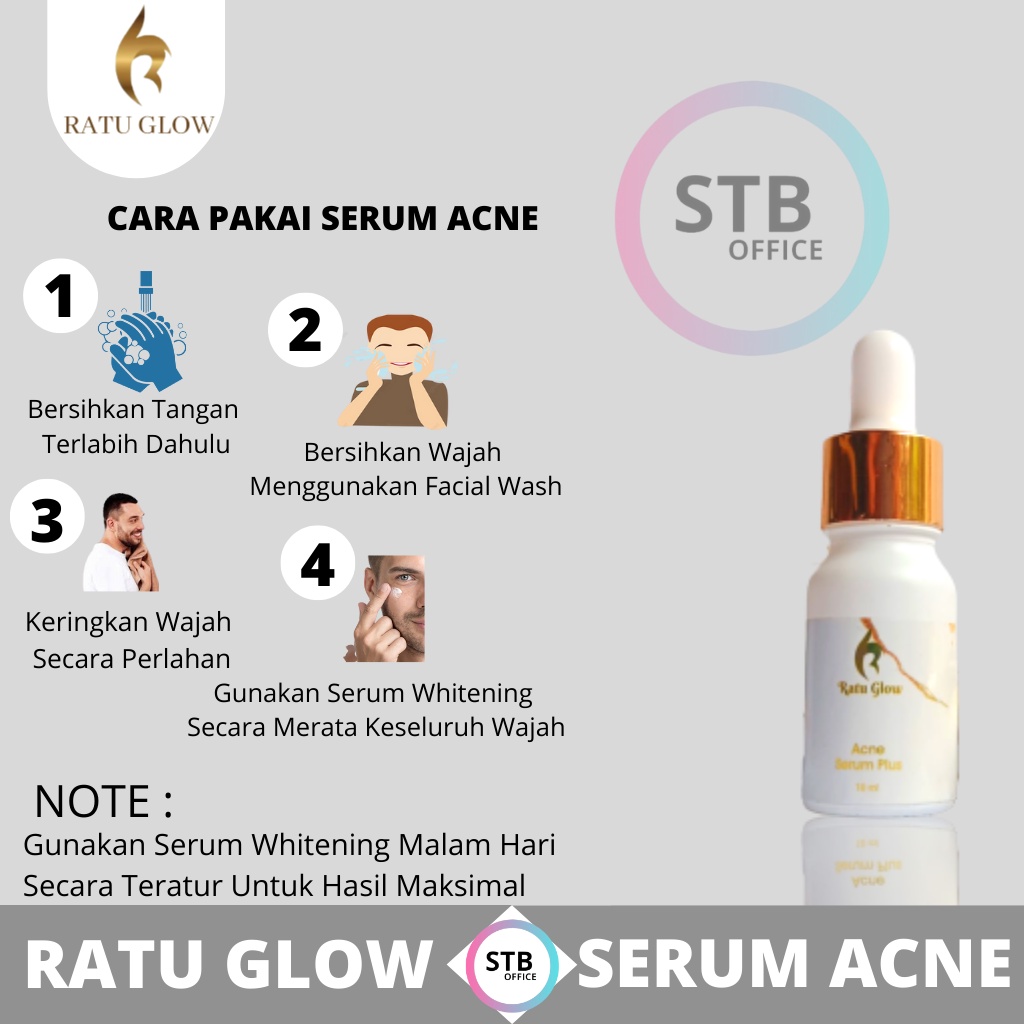 Ratu Glow Serum Acne Brightening Perawatan Pelembab Penghilang Jerawat Dan Bekas Jerawat Sebagai Muisturizer Kulit Wajah