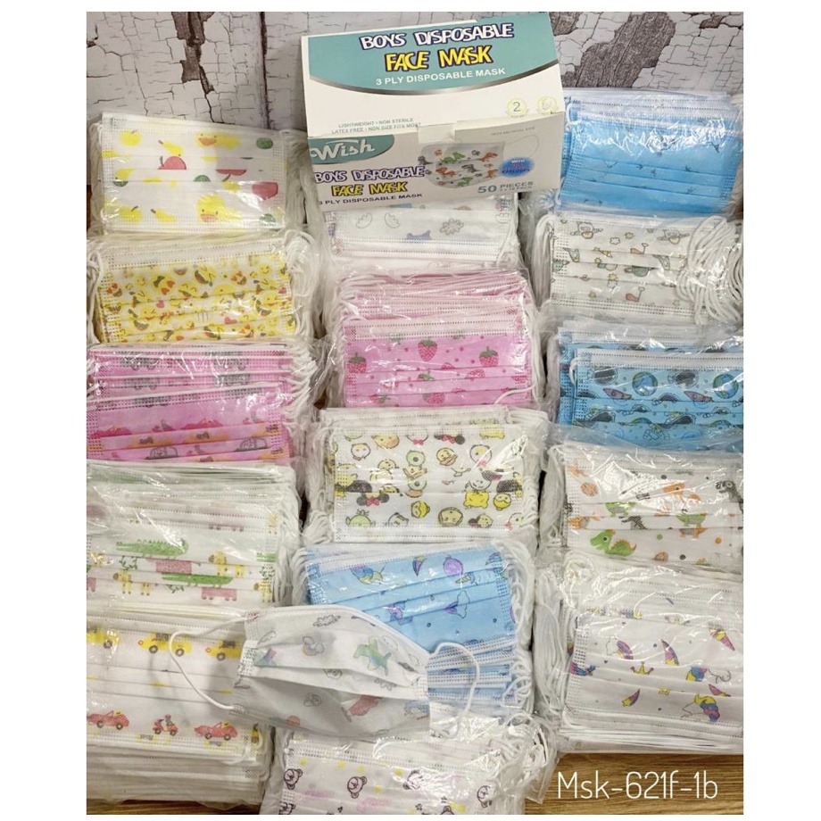 MASKER Earloop ANAK 3ply Karakter MOTIF BANYAK HARGA TERMURAH