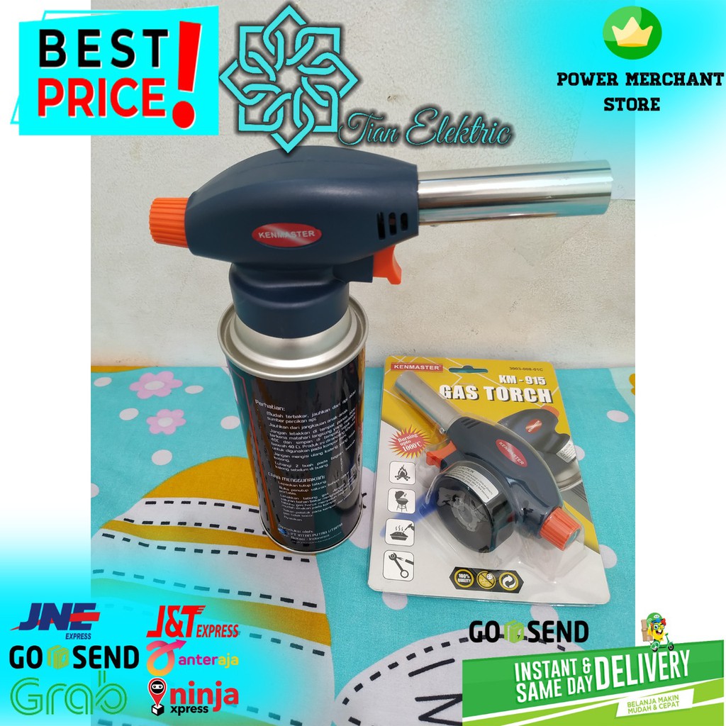 KENMASTER KM-915 Gas Torch Pemantik Gas / Alat Las / Alat Bakar + Gas Buttane