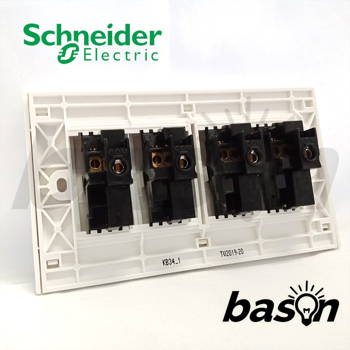 SCHNEIDER Vivace 4 Gang 1 Way Switch 2 Plate - Saklar 4 Tombol 1 Arah 2 Cover Plate