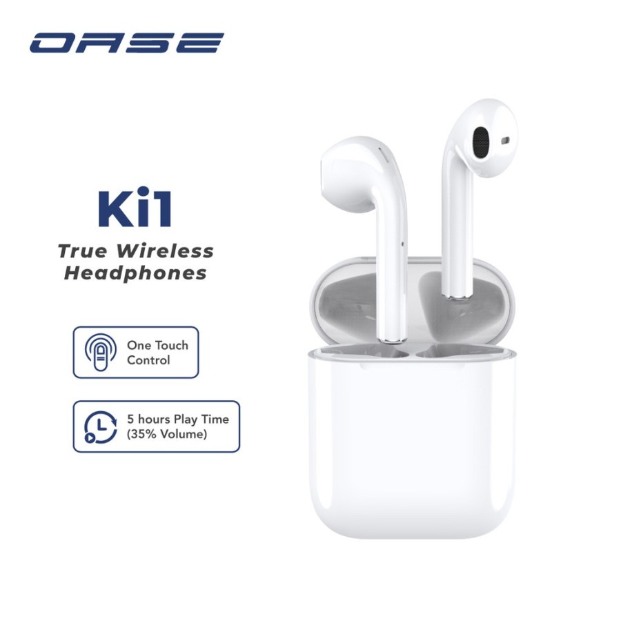 Oase Ki1 Tws True Wireless Stereo BLUETOOTH 5.0 One Touch Control Earphone Lightning Port USB Charge