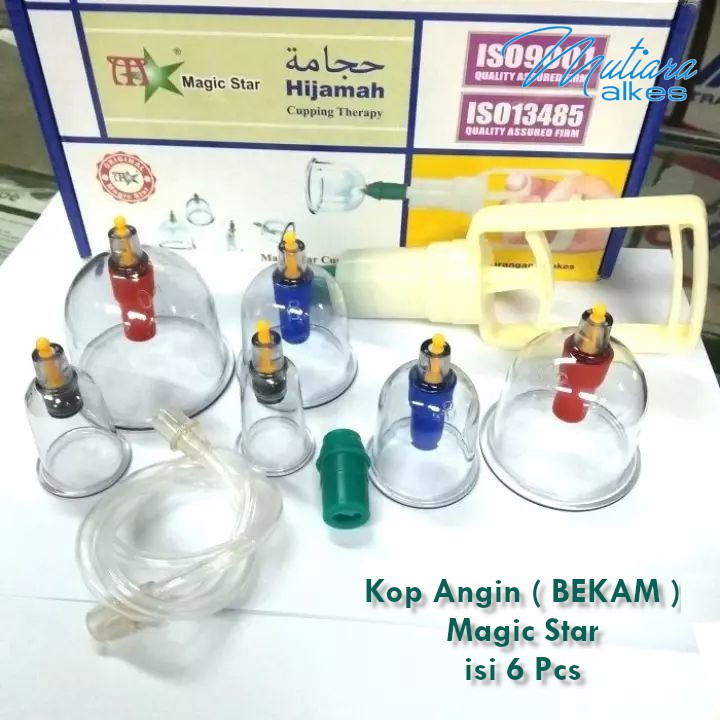 Magic Star Alat Bekam isi 6 / Kop Angin - Hijamah Cupping Therapy - KOP 6