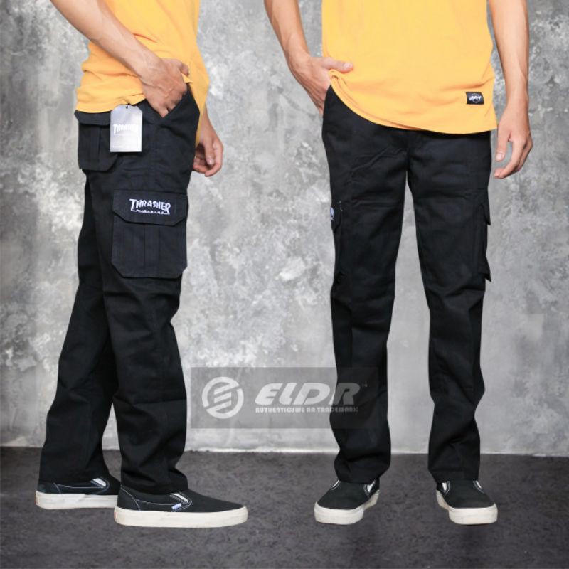 Celana Pria Cargo Panjang Thrasher 28 sd 34 Catton Twill Celana Outdoor Hiking-2