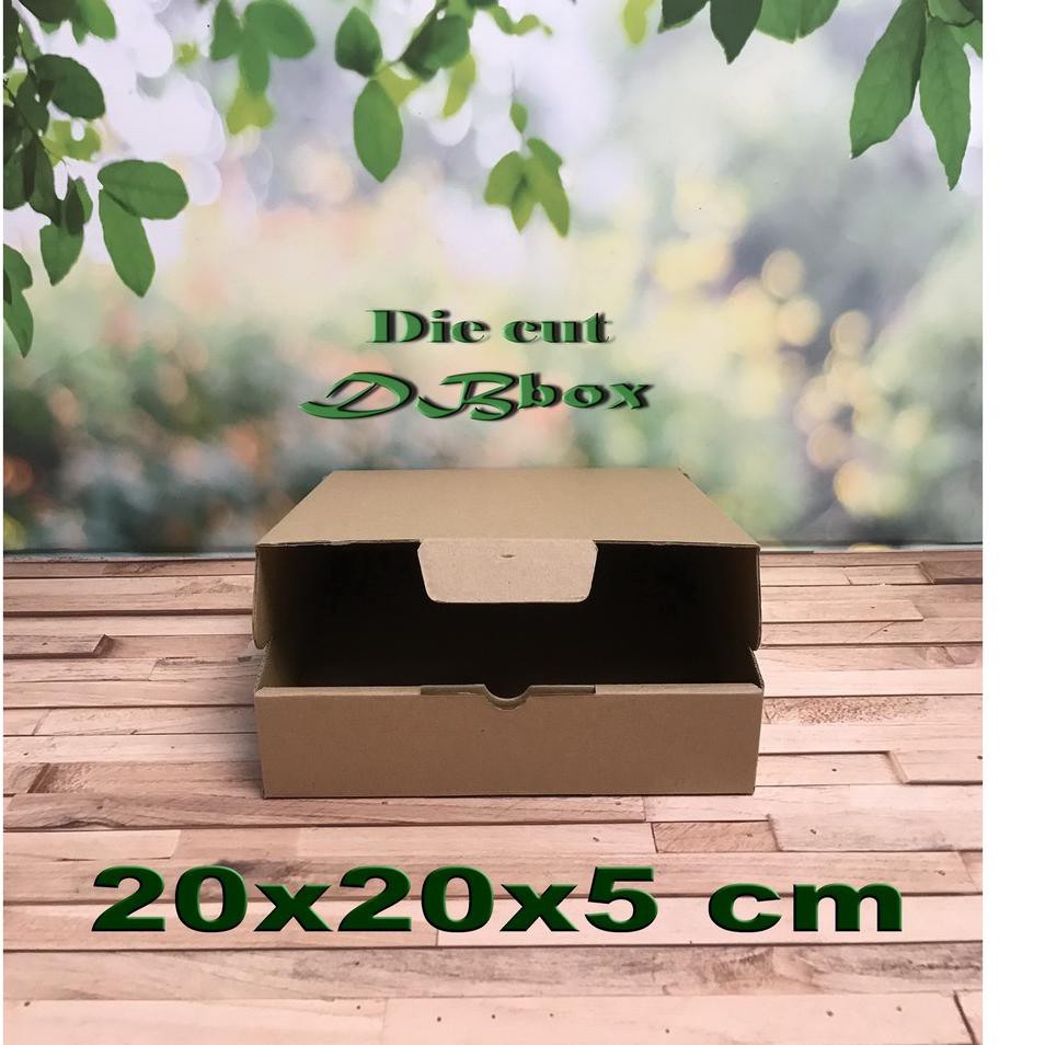 

《packingaman》 ( 10 Pcs ) Kardus uk. 20x20x5 cm...Die Cut untuk kotak Aksesoris dll, model box pizza