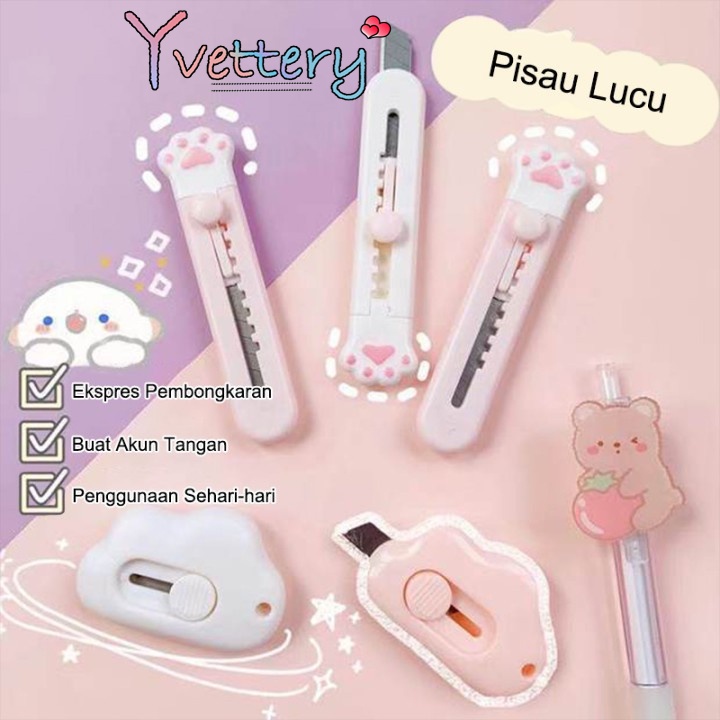 

COD❤️ Sanrio Pisau Cutter Pemotong Kertas / Mini Cutter Cloud Shape Cutter Kecil for School and Art Safety Cutter- yy