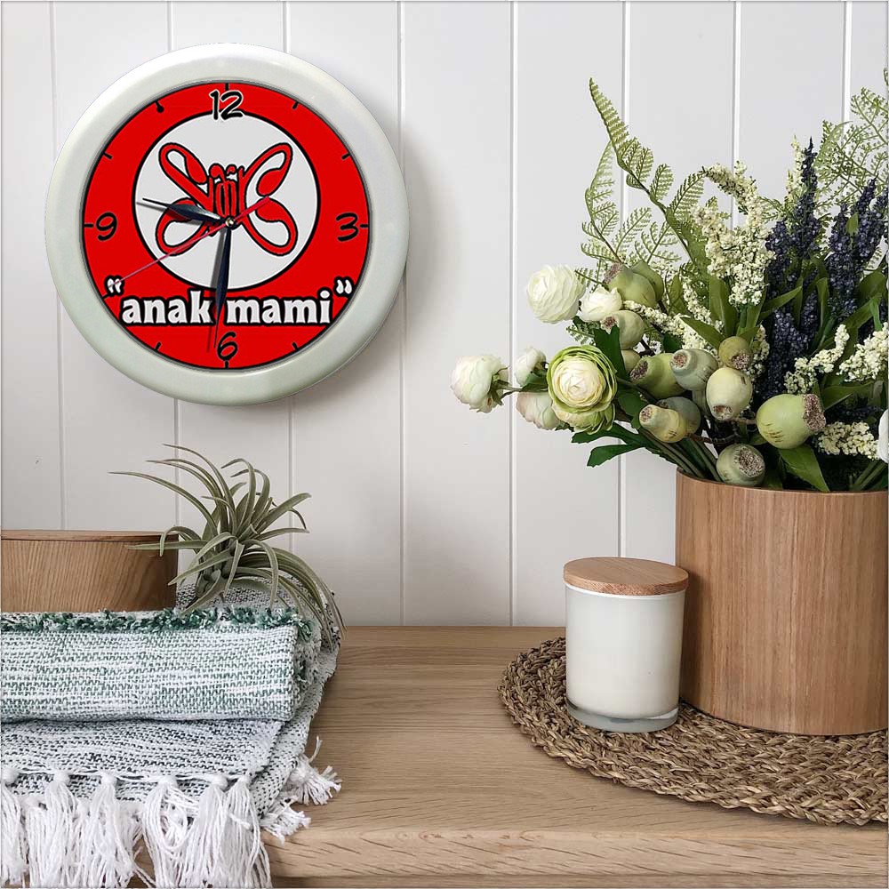 JAM DINDING SLANK 5 ANAK MAMI   (DIAMETER 30CM)