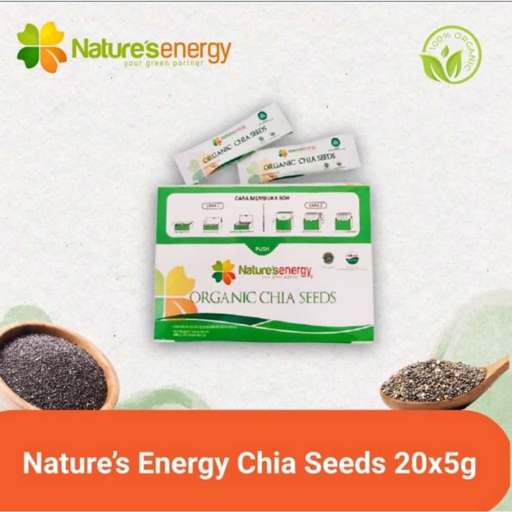 

NATURE'S ENERGY CHIA SEEDS BLACK ORGANIC 5GR X 20 SACHET, MANFAAT UNTUK KESEHATAN