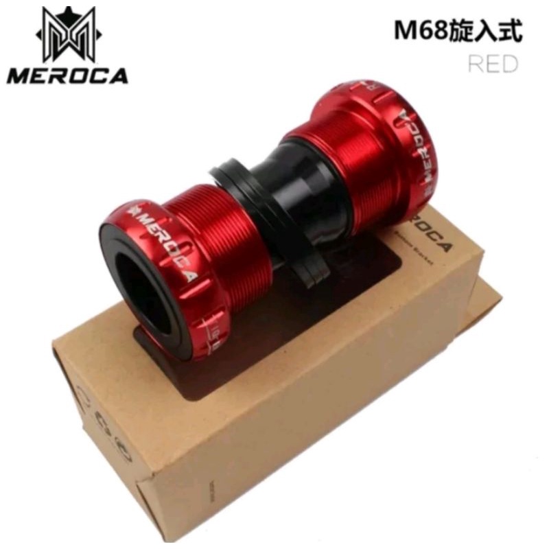 Meroca BB HT2 HT 2 Crank Arm Sepeda Bottom Bracket Hollowtech 2 Merah