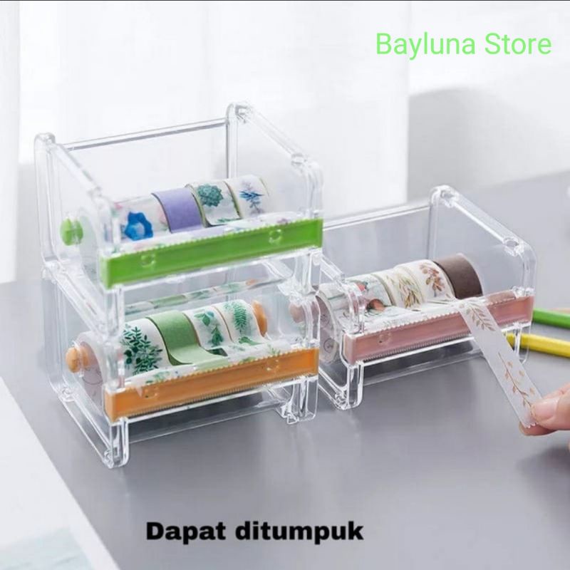 Dispenser Washi Tape masking tape Stackable Tape Storage Solatip roll dispenser tape thank you sticker label thank you