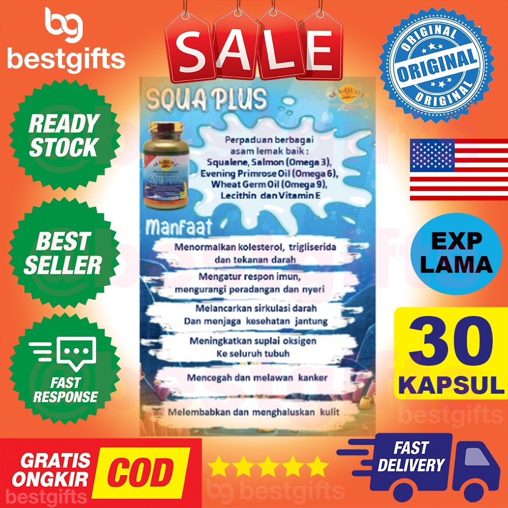 SEA-QUILL SEAQUILL SEA QUILL SQUA PLUS 1112 MG SALMON OMEGA 3 FISH EVENING PRIMROSE OIL 30 KAPSUL