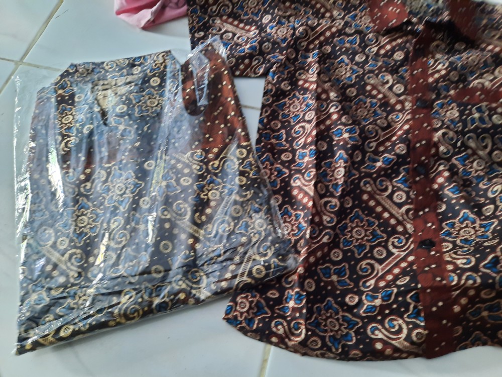 Baju Batik Couple Ayah Anak/batik Anak Cowok 3 Tahun Sampai 10 Tahun/hem Batik Anak Laki L