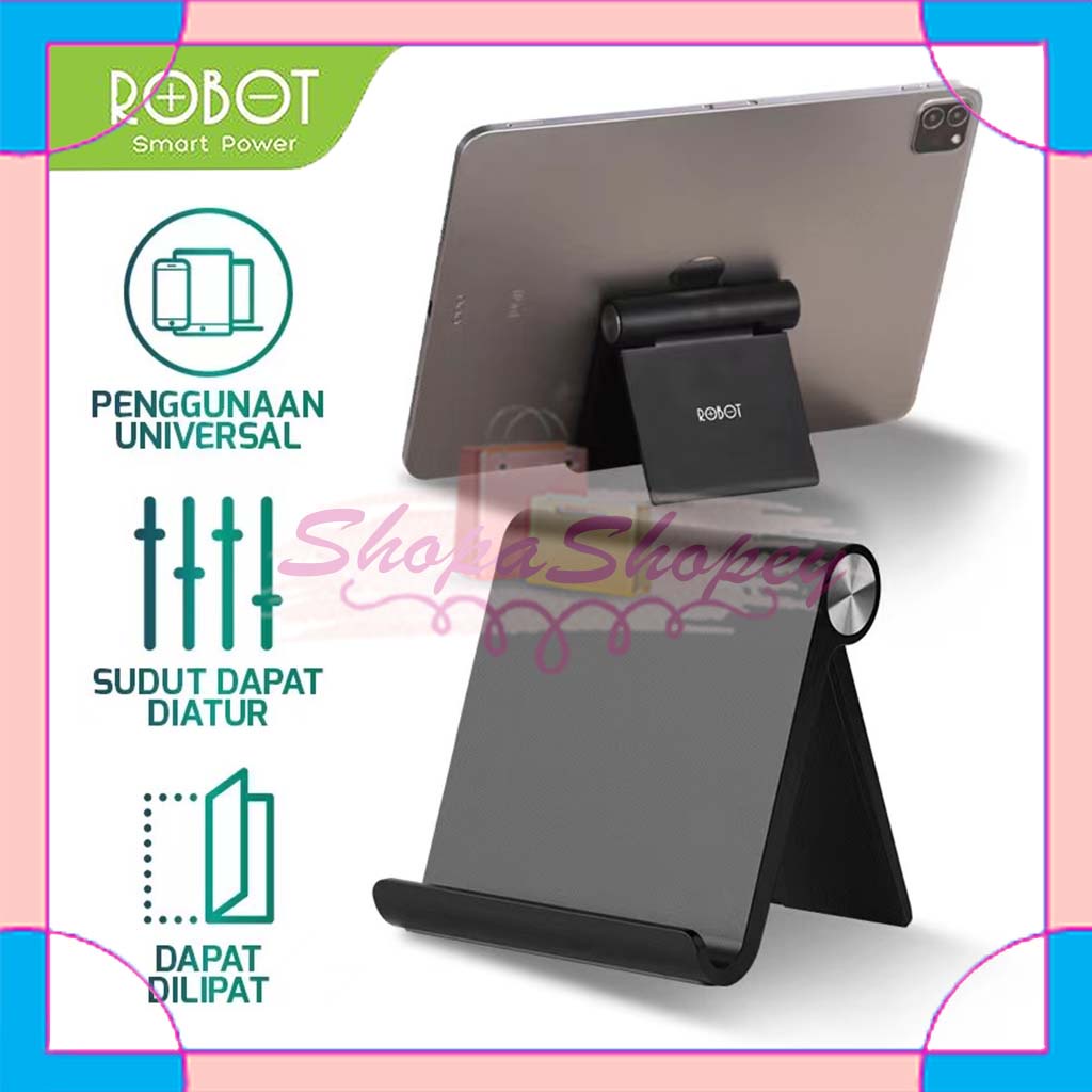 Portable Universal  Holder Stent ROBOT RT-US07 Foldable Holder for Tablet / Phone - BLACK