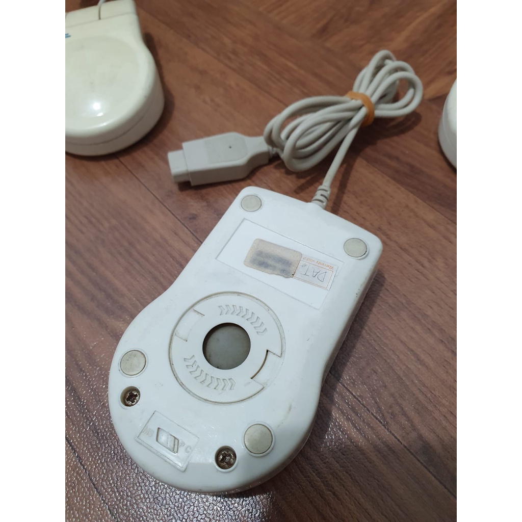 Mouse Jadul Serial Dat Vintage Retro Trackball Putih
