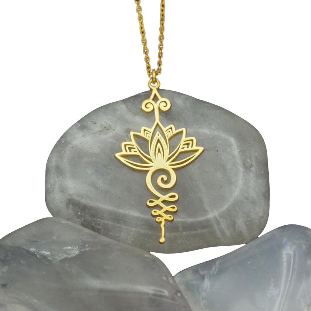 Hu Hu Hu Hu Hu Alat Bantu Pasang Kacamata♡ Kalung Liontin Bahan Metal Alloy Desain Teratai Geometris Gaya Klasikelegan Untuk Wanita