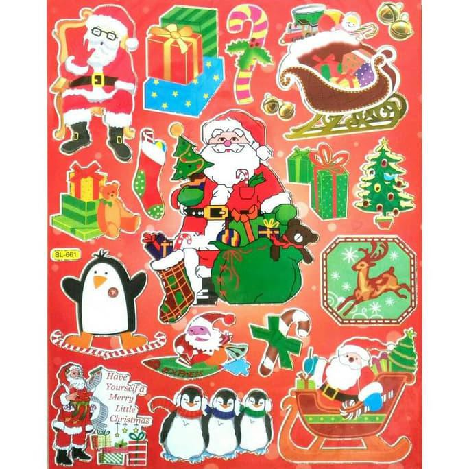 

(READY COD) Sticker Stiker Anak Natal Christmas Sinterklas TERLENGKAP