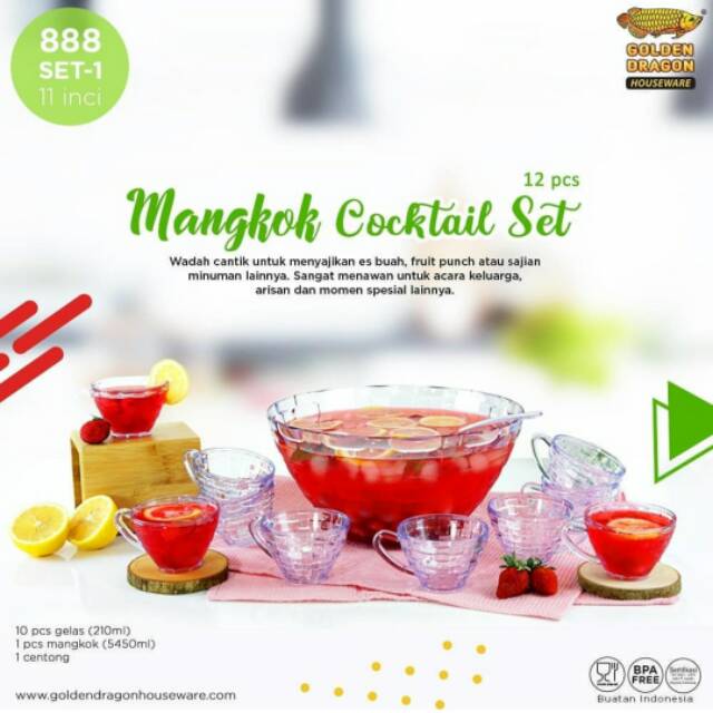 Mangkok Cocktail Set 11 inci