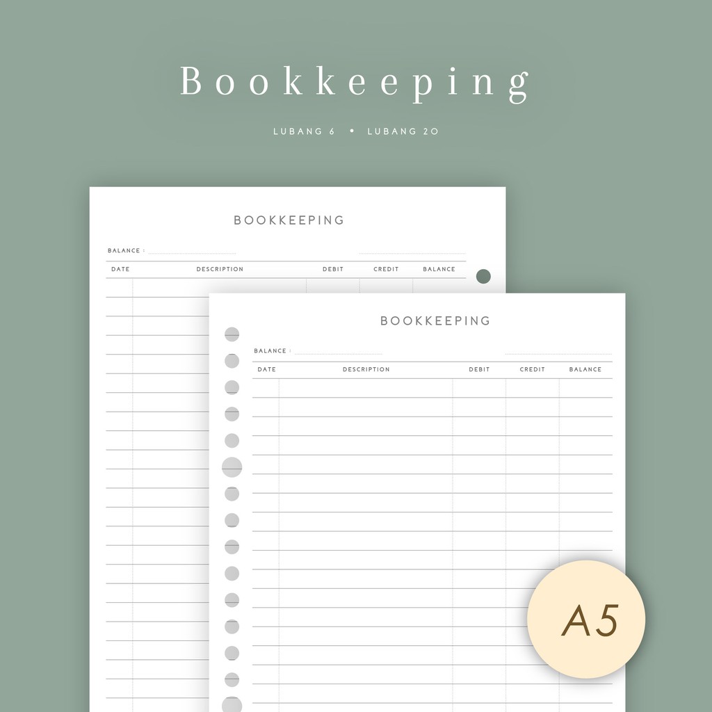 

A5 - Loose Leaf Bookkeeping by Notokata - 8018