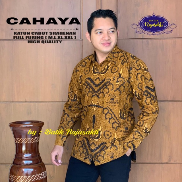 Kemeja Batik CAHAYA FULL FURING Katun Halus Sragenan Size M-XXL Termurah