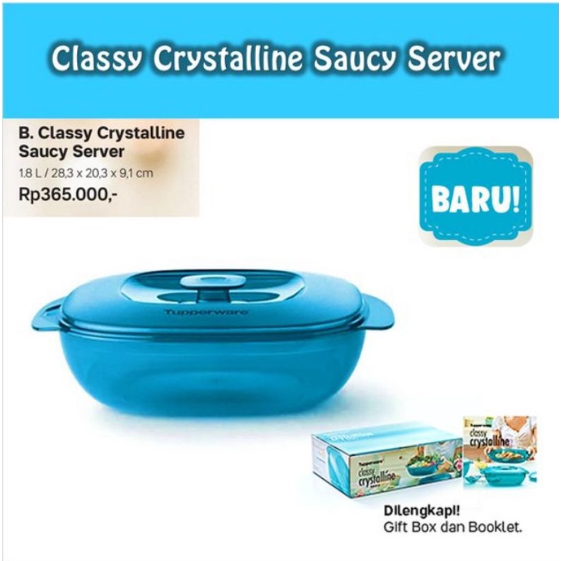 classy crystalline saucy server tupperware