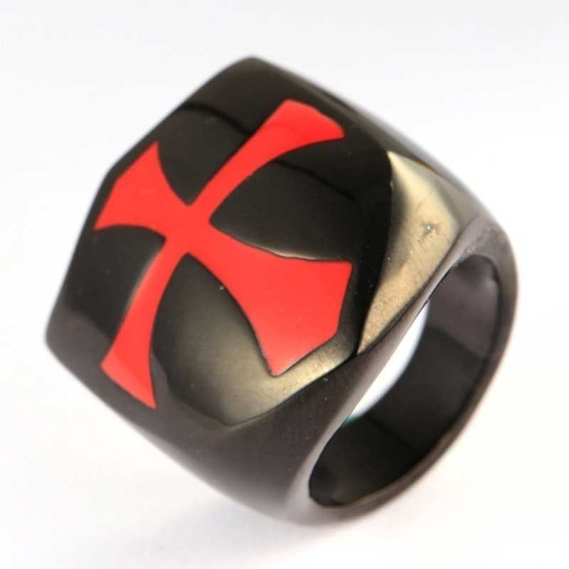 SEUSUK  Vintage Fashion Punk Armor Shield Knight Templar Crusader Cross Ring COD