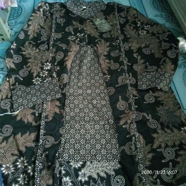 [ada Jumbo] Blus Davina Lawasan Daun #3 Batik Atasan Batik Modern Kerja Seragam Kantor Muslim