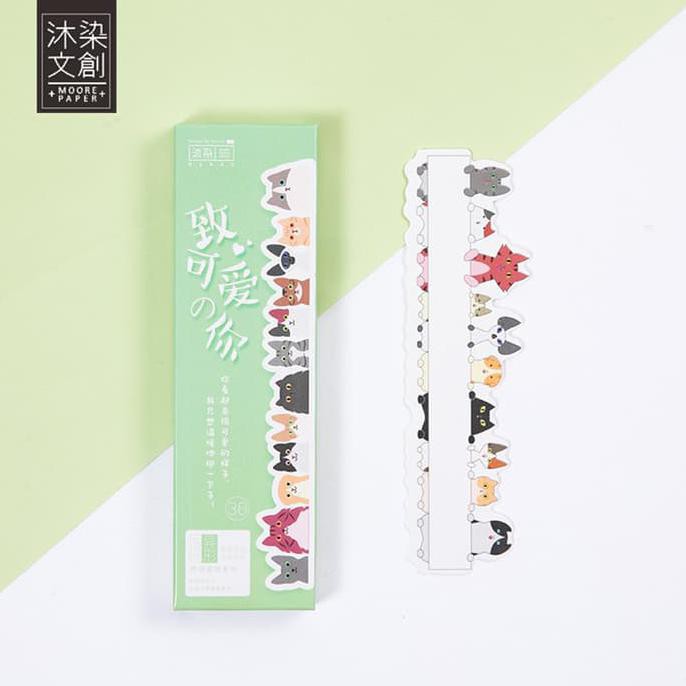 

BEST SELLER ADORABLE CATS AND DOGS PAPER BOOKMARK SET PEMBATAS BUKU KERTAS TERJAMIN