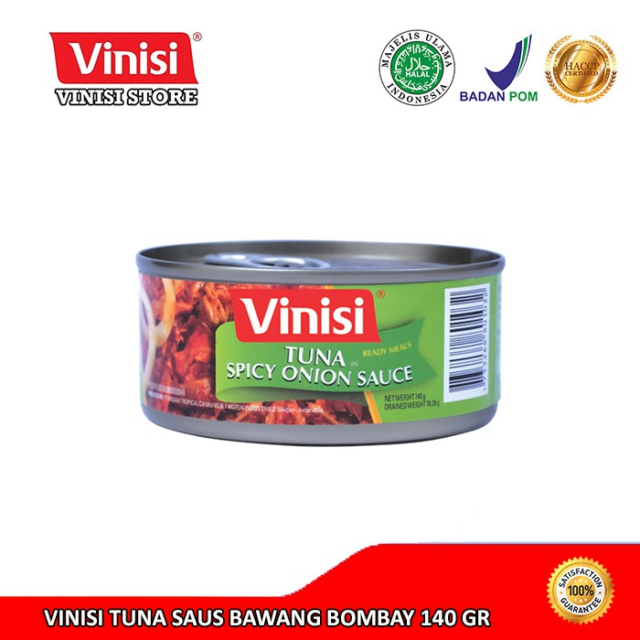 

Vinisi Tuna Saus Bawang Bombay 140 Gr / Tuna Kaleng / Ikan Tuna